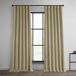 HPD Half Price Drapes Faux Linen Textured Room Darkening Curtains for Bedroom 96 Inches Long (1 Panel), 50W X 96L Curtains for Living Room Home Decor, Thatched Tan