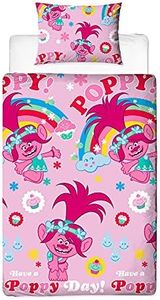 Trolls Dreams Duvet Cover with Matching Pillow Case, Microfibre, Purple, Single,200 x 135 x 5 cm