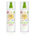 Babyganics Mineral Based Sunscreen Spray, SPF 50+ 6 oz (Pack of 2)