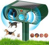 Ultrasonic Solar Cat Repellent, Animal Repellent for Gardens Mole Repellent Cat Deterrent with LED Flash Light, Cat Scarers for Gardens Outdoor IPX4 Waterproof for Garden Yard Bird fox