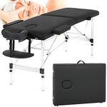 Dkeli Aci Massage Table Massage Bed Spa Bed Portable Foldable 73 Inch Height Adjustable 2 Fold Salon Bed With Aluminium Legs,Face Cradle,Carry Case Tattoo Table Facial Bed Hold Up To 250 Kg