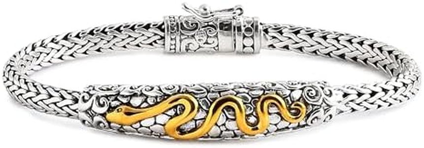SHOP LC DELIVERING JOY Tulang Naga Chain with Snake Bracelet in 22K Vermeil Yellow Gold Over and Sterling Silver 7.25 In 22.90 Grams Christmas Gifts