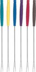 Trudeau 0823303 Meat Fondue Forks with Silicone Handles, Set of 6, Standard, Multicolored