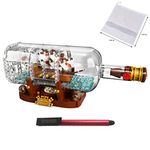 LEGO Ideas Ship in a Bottle 92177 Expert Building Kit, Snap Together Model Ship, Collectible Display Set and Toy for Adults (953 Pieces)