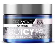 PROVOKE Go Icy Intensive Toning Hair Mask 300 ml Intensely Brightens Blonde, White and Grey Hair for An Extra Bright Icy Platinum Effect