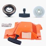 Starter Recoil Assembly Pulley Spring Handle Rope Service Kit for Husqvarna 55 Rancher, 50, 51, 55 Chainsaw Replace Parts