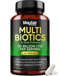 Probiotics for Women and Men - High Strength Vegan Probiotic Complex Capsules with 16 Live Strains and 50 Billion CFU Source - IBS Relief and Gut Health Supplements - Made in UK