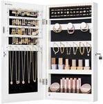 SONGMICS Mirror Jewelry Cabinet Arm