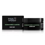 Pink Woolf Shaving Soap for Men (SEABUCKTHORN & ALOE VERA), Wet Shave Soap with Rich Creamy Lather, Smooth Razor Glide for Safety Razor & Brush Shaving, 50g Jar