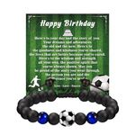 BOCHOI Soccer Football Boys Birthday Bracelet Soccer Lovers Gift Soccer Player Gift Soccer Inspirational Jewelry Soccer Team Gift Soccer Game Fans Gift for Boys Bracelet for Men Inspirational Gifts