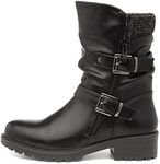 Lilley Minnie Womens Black Heeled Calf Boot - Size 6 UK - Black