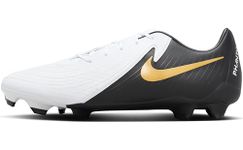 Nike Men's Phantom Gx II Academy Fg/Mg Football Shoe, White/Black/MTLC Gold Coin, 8.5 UK