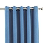 Riva Home Eclipse Blackout Eyelet Curtains, Polyester, Denim, 46" x 54" (117 x 137cm)