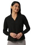 Women's Regular Fit Cotton Blend Shirts (RCT-Black-m-bzr)