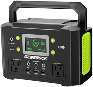 GENSROCK Portable Power Station, 110V/300W Pure Sine Wave Solar Generator, 222Wh Backup Lithium Battery With AC Outlet/QC 3.0/Type-C/LED Light for CPAP Family Emergency Outdoor Camping RV Travel.