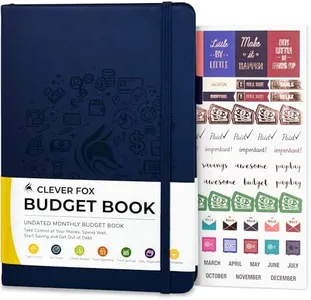 Clever Fox Budget Book – Financial Planner Organizer & Expense Tracker Notebook. Money Planner Account Book for Household Monthly Budgeting and Personal Finance. Compact Size (5.3" x 7.7") – Dark Blue
