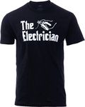 The Electrician | Funny Trades Master Journeyman Apprentice Lineman Wireman T-Shirt for Men Women Dad Grandpa-(Adult,M) Black