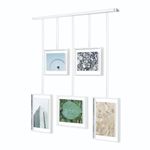 Umbra Exhibit Picture Frame Gallery Set Adjustable Collage Display for 5 Photos, Prints, Artwork & More (Holds Two 4 x 6 inch and Three 5 x 7 inch Images), White