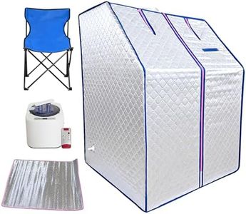 Portable Steam Sauna, Home Sauna, Personal Sauna Tent, Indoor Fast Heating Sauna, Infrared Personal Home Spa, Half Body Sauna Tent with Folding Chair Remote Control UL FCC Certification Indoor Outdoor