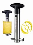 Pineapple Corer and Slicer Tool Combo [Reinforced Sharp Blades & Heavy Duty & Durable ], Yhtawoo Pineapple Cutter Corer Peeler, Stainless Steel Decorer Fruit Knife,Easy Core Remover (Black)