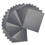 Sandcastle Silicon Carbide Sand Paper Wet/Dry 400, 600, 1000, 1500, 2000, 2500, 3000 Grit for Automotive Sanding Metal Polishing Wood | Black | Set of 24 Sheets