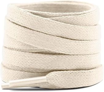 YFINE Flat Waxed Shoe Laces: Sneakers Shoelaces for Men&Women Boot - 2 Pair, 05 Beige, 39 Inch (100CM)