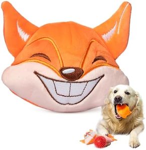 ZENAPOKI Dog Toys for Aggressive Chewers (3in1) - Squeaky Dog Toys Interactive - Dog Toys for Medium Dogs, Large & Small Breeds - Puppy Teething Chew Dog Toy - Juguetes Perros - Orange