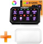 Auxbeam RGB 8 Gang Switch Panel 5.3 Inch RB80 XL & Switch Panel Waterproof Cover