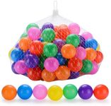 Neliblu Amazaque Ball Pit Balls for Kids - Small Mini Bounce Balls - Balls for Ball Pit 100 Count - Bulk Ball Pit Balls for Birthday Gift, Game Prizes, Party Flavor - Plastic Play Balls - Multicolor