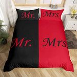 Loussiesd Mr Mrs Bedding Set Black 