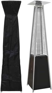 Dellonda Pyramid Gas Patio Heater 13kW for Commercial & Domestic Use, Supplied with Cover, Black - DG224