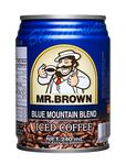 Mr. Brown Canned Coffee, Cold Brew in Blue Mountain Flavor, Instant Coffee Drinks, 240 ml x 24 Cans