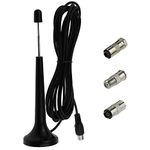 eMagTech Digital Antenna Portable Indoor/Outdoor Freeview HD DVB-T TV Aerial/DAB Radio 3.5M for Tuner Stereo Amplifier Home Cinema System Car Radio