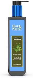 Blue Nectar Anti Frizz Hair Shampoo for Dry & Frizzy Hair | Natural Biotin Shampoo for Hair Growth for Women & Men | Shampoo for Oily Scalp & Dry Scalp (15 herbs, 200ml)