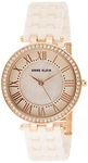 Anne Klein Women's AK/2130RGLP Swarovski Crystal-Accented Rose Gold-Tone and Light Pink Ceramic Bracelet Watch