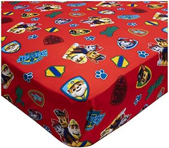 Paw Patrol Toddler Fitted Sheet and Pillow Case Set, Red