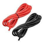 sourcing map 12 Gauge Silicone Wire 12AWG Electrical Wire Stranded Wire Flexible Tinned Copper Wire High Temp Hookup Wire Black and Red 1.5m/4.92ft for Car Model Electric Appliances 2pcs