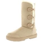 Holly Womens Triplet Button Waterproof Winter Snow Boots - Beige - 6-39 - AEA0173