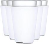 TahoeBay Blank Pint Glass Sleeves (6-Pack) 16 Ounce Insulating Foam Collapsible Beer Drinking Cup Holder (White)