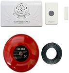 Safeguard Supply Door Alarm for Business When Entering - Commercial Series Wireless Door Chime with Loud 6 Inches Alarm Bell Ideal for Warehouse & Business Locations Needing A Loud Doorbell