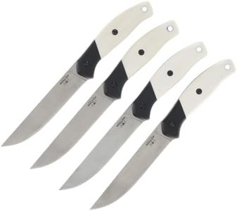4 PCS 9 1/2" WHITE SMOOTHE BONE PROFESSIONAL STEAK 14C28N KNIFE SET