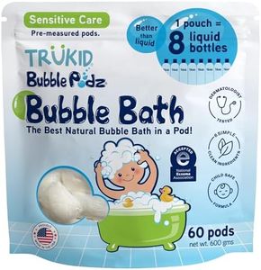 TruKid Bubble Podz Bubble Bath for Baby & Kids, NEA-Accepted for Eczema, Gentle Refreshing Colloidal Oatmeal Bath Bomb for Sensitive Skin, pH Balance 7 for Eye Sensitivity, Unscented (60 Podz)