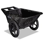 Rubbermaid Commercial Big Wheel Yard Cart, 7.5 cu. feet, 300 lb. Capacity, Plastic, Black (FG564200BLA)