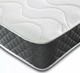 Black Luxury Budget mattress. Cool Touch, Quilted. Perfect for Bunk Beds, Cabin Beds etc Single / 3ft, Small Double / 4ft, Double / 4ft6, King / 5ft /6ft (Single)