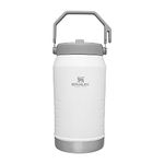 Stanley IceFlow Stainless Steel Water Jug with Straw, Vacuum Insulated Water Bottle for Home and Office, Reusable Tumbler with Straw Leak Resistant Flip, Polar, 64 oz / 1.90 L