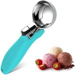 OTVAFAVA Ice Cream Scoop, Large Cookie Scoop with Ergonomic Soft Grip Handle, Heavy Duty Multifunctional Baking Scooper for Sundaes, Cupcake, Dough, Protein Balls and Meatballs (Lake Blue, 1)