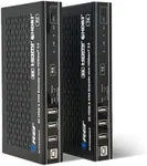 OREI 8K KVM eARC HDMI Extender Balun HDBaseT 3.0 UltraHD 4K @ 120Hz 4:4:4 Over Single CAT6/7 Cable with USB, VRR, LAN, Dolby Vision, CEC, ARC & IR Support, RS-232 Up to 330 Ft Audio Out - PoC