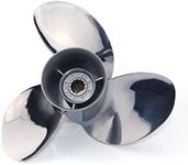 CAPTAIN Stainless Steel Outboard Propeller, 10.25 Diameter x 16 Pitch fit Yamaha T25 F30 40 48 50 F40 F50 55 60 F60 HP Engines, 13 Spline Tooth Boat Prop, RH Propellers