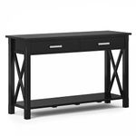 SIMPLIHOME Kitchener SOLID WOOD 47 inch Wide Contemporary Console Sofa Table in Black