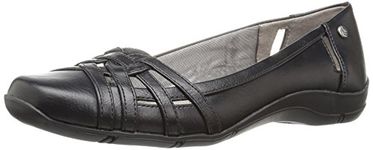 LifeStride Women's Diverse Flat, Black, 8.5 W US